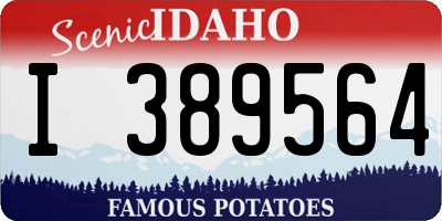 ID license plate I389564