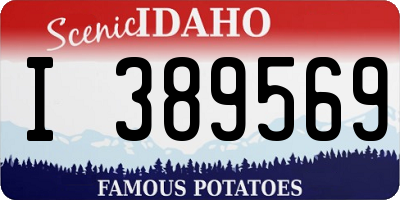 ID license plate I389569
