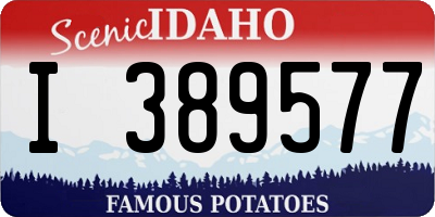 ID license plate I389577