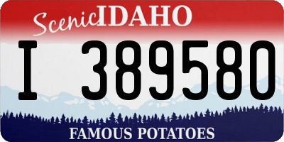 ID license plate I389580