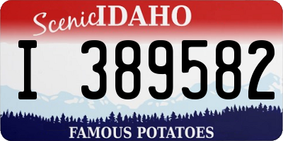 ID license plate I389582