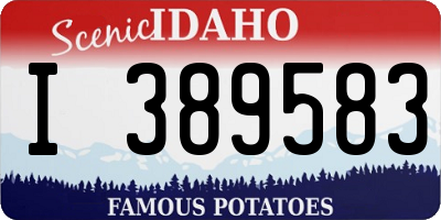 ID license plate I389583