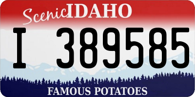 ID license plate I389585