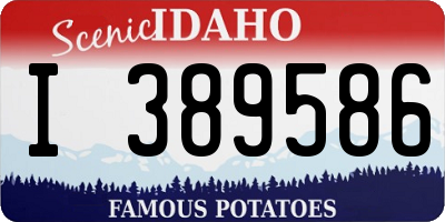 ID license plate I389586