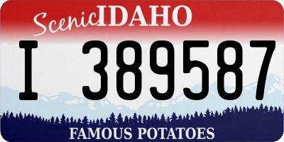 ID license plate I389587