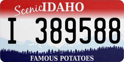 ID license plate I389588