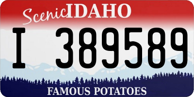 ID license plate I389589