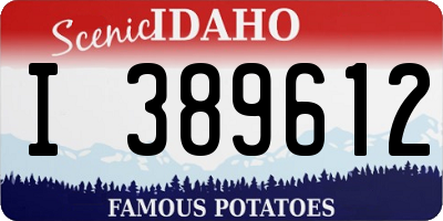 ID license plate I389612