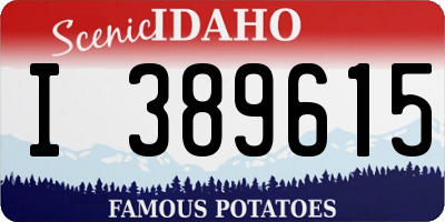ID license plate I389615