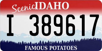 ID license plate I389617