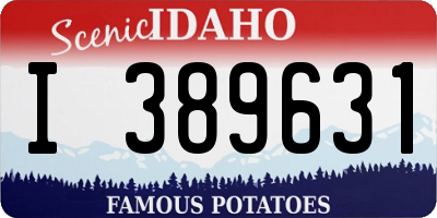 ID license plate I389631