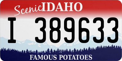 ID license plate I389633