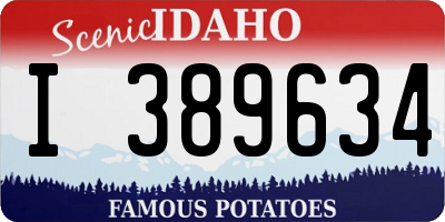 ID license plate I389634