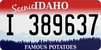 ID license plate I389637