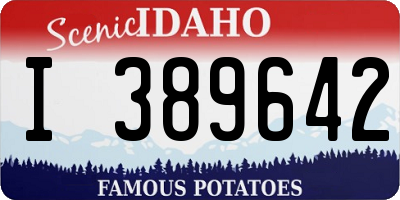 ID license plate I389642