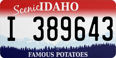 ID license plate I389643