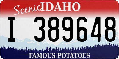 ID license plate I389648