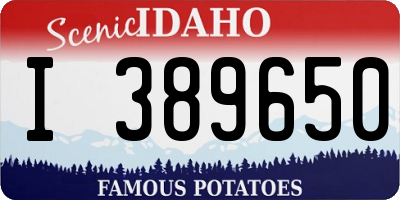 ID license plate I389650