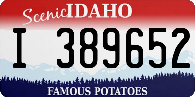 ID license plate I389652