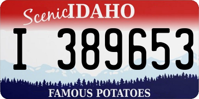 ID license plate I389653