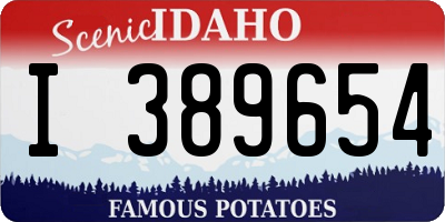 ID license plate I389654