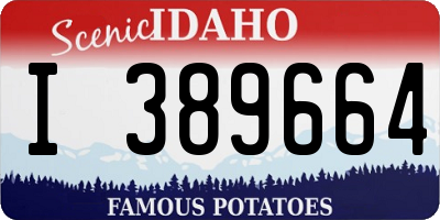 ID license plate I389664