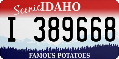 ID license plate I389668
