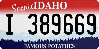 ID license plate I389669