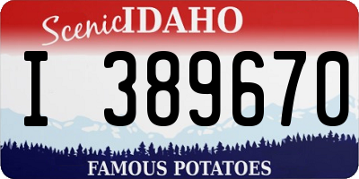 ID license plate I389670