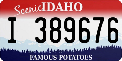 ID license plate I389676