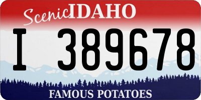 ID license plate I389678