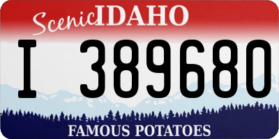 ID license plate I389680