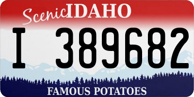 ID license plate I389682