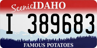 ID license plate I389683