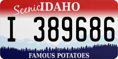 ID license plate I389686