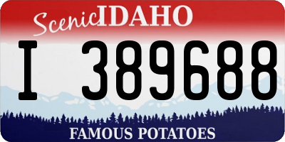 ID license plate I389688
