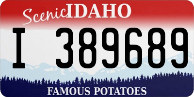 ID license plate I389689
