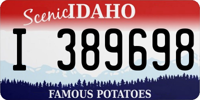 ID license plate I389698