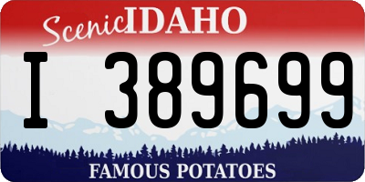 ID license plate I389699