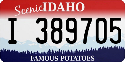 ID license plate I389705