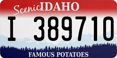 ID license plate I389710