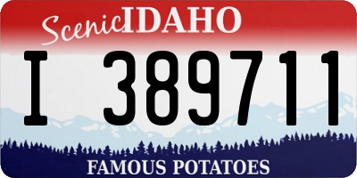 ID license plate I389711