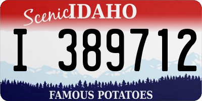 ID license plate I389712