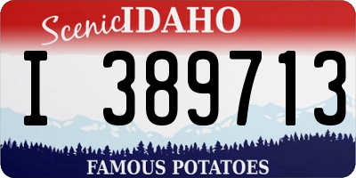 ID license plate I389713