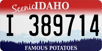 ID license plate I389714