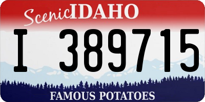 ID license plate I389715