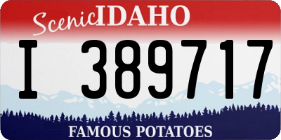 ID license plate I389717