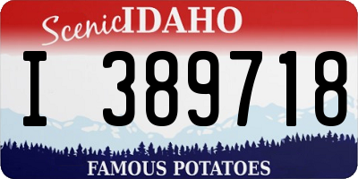 ID license plate I389718