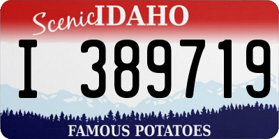 ID license plate I389719