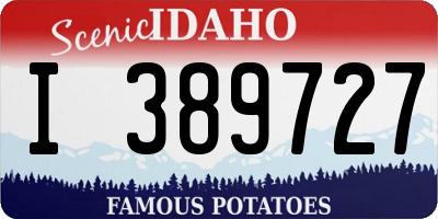 ID license plate I389727